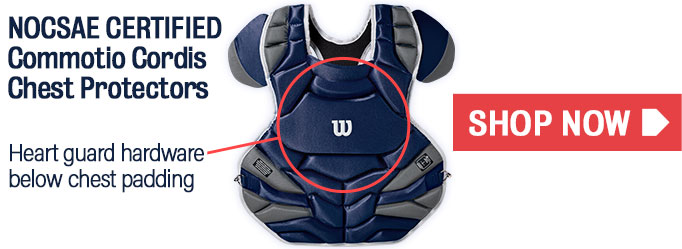 Click here to shop Commotio Cordis Approved Catcher's Gear
