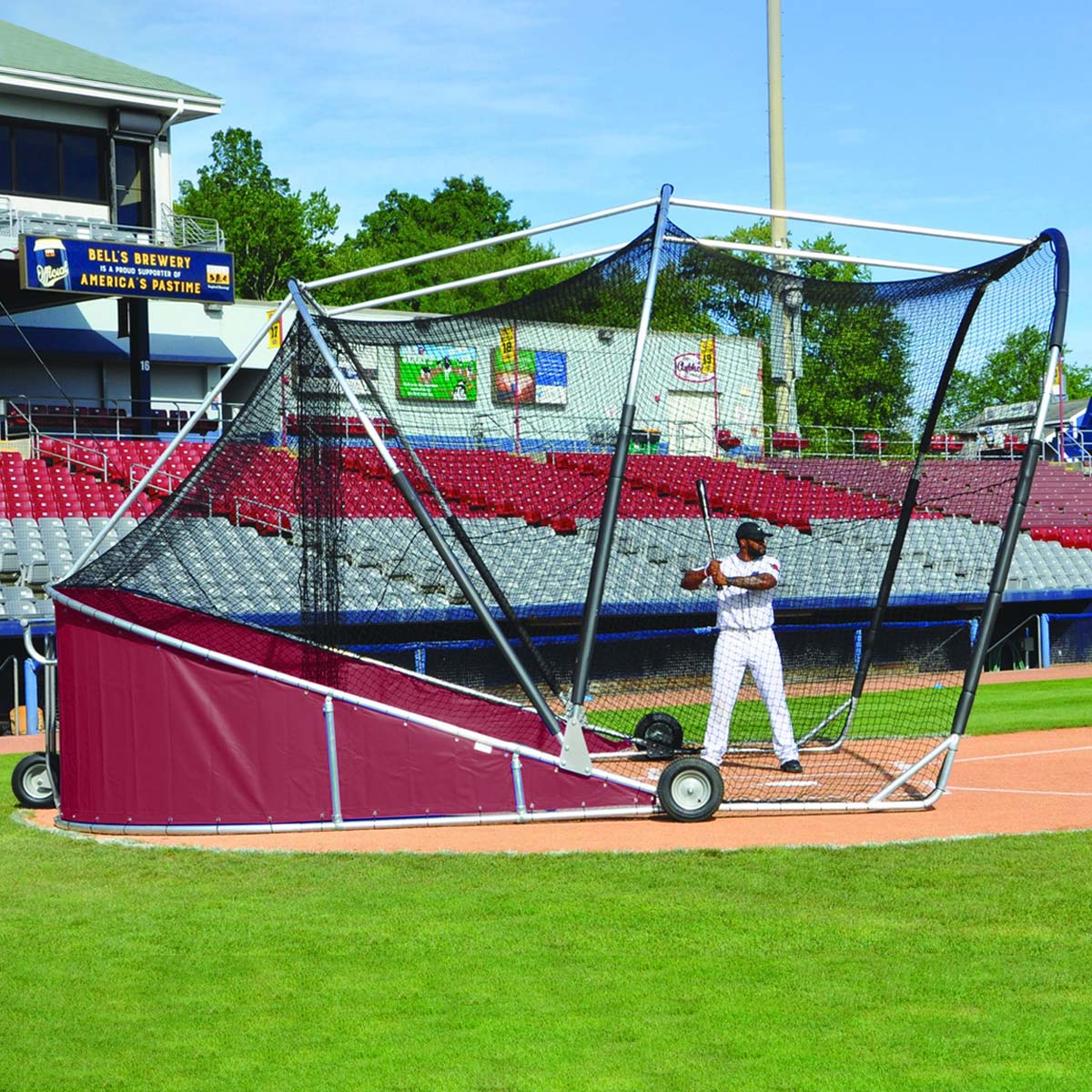 Cage De Batting Portable Pop Up 22x12x8 Pieds - Filet Baseball Pour Arrière-cour