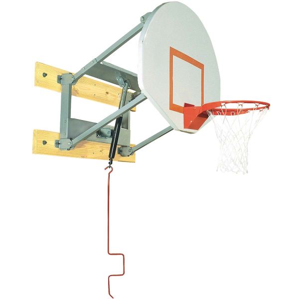 Bison Adjustable Height Basketball Wall Shooting Station w/ 39"x54" Steel Rectangular Backboard  