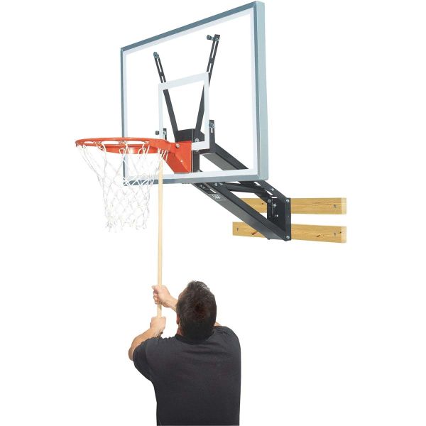 Bison QwikChange Basketball Wall Shooting Station w/ 32"x48" Acrylic Rectangular Backboard