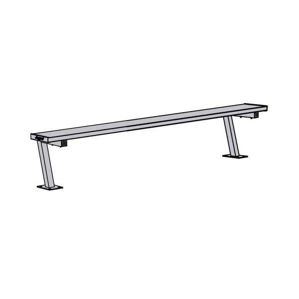 Jaypro Surface Mount Aluminum Team Player Bench