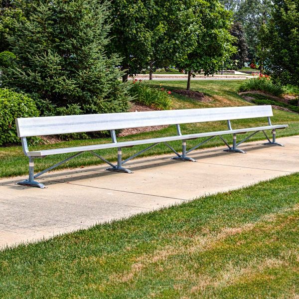 Keeper Goals Portable Aluminum Team Player Bench w/ Backrest