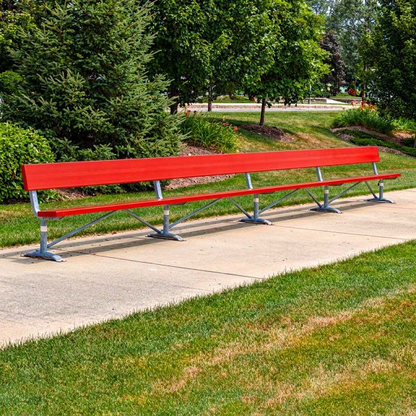 Keeper Goals Portable Powder Coated Team Player Bench w/ Backrest