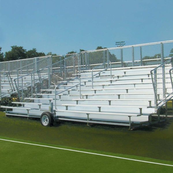 National Rec 10 Row Deluxe Aluminum Transportable Bleacher