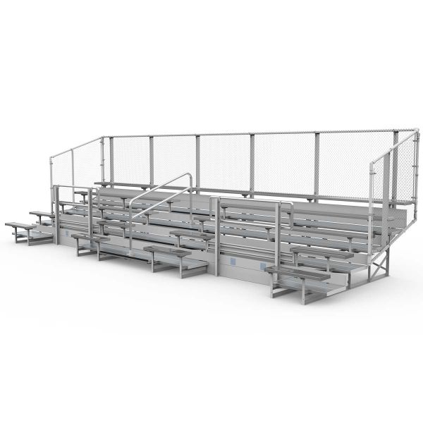 National Rec 5 Row ADA Bleacher w/ Chainlink