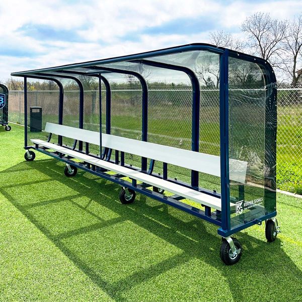 Keeper Goals European-Style Team Shelter w/ Bench