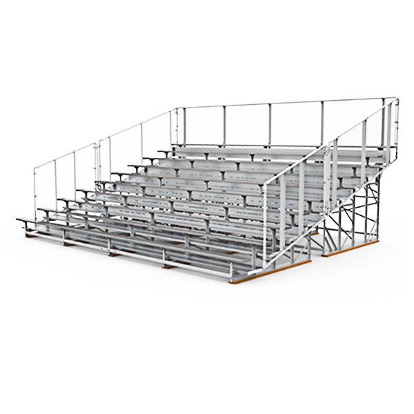 National Rec 10 Row Preferred Aluminum Bleacher w/Chainlink
