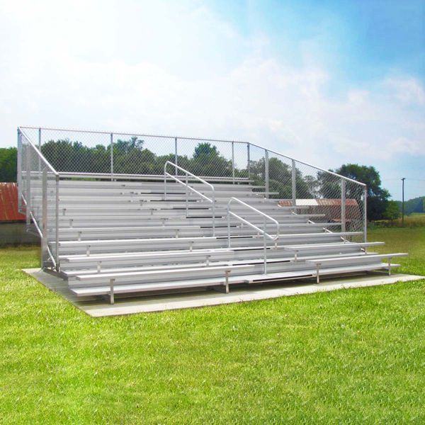 National Rec 10 Row Deluxe Aluminum Bleacher w/Chainlink