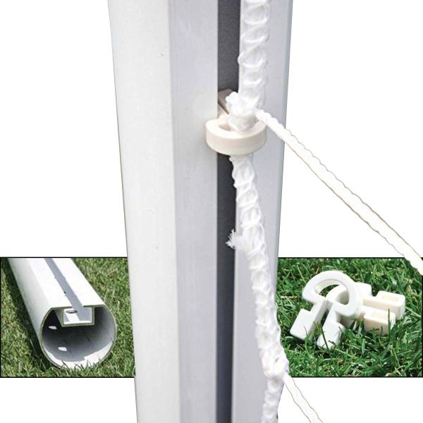 Alumagoal 8'x24' Classic Round Soccer Goals (pair) - Anthem Sports