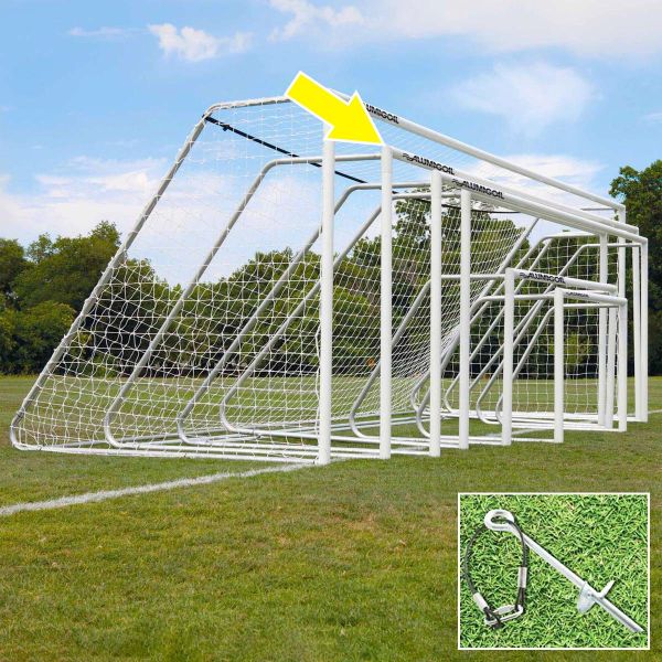 Alumagoal 7'x21' Classic Round Club Soccer Goals (pair)