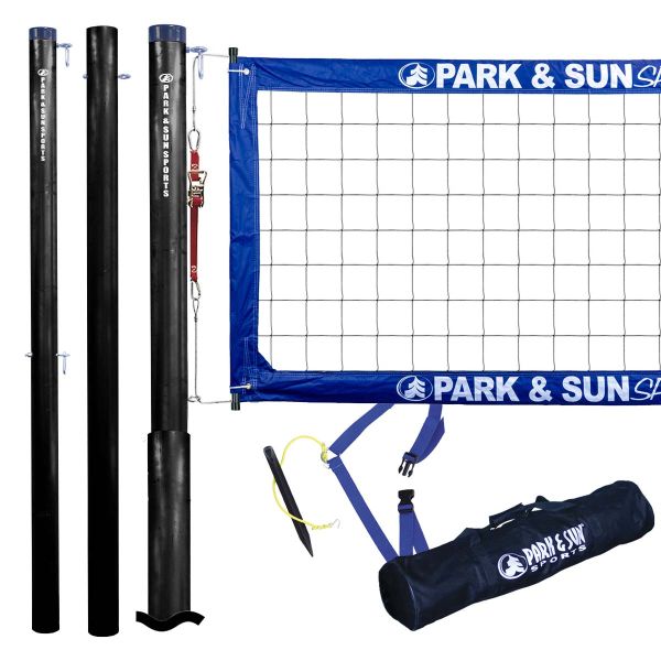 Park & Sun Sports Set Badminton Professionale Portatile – Rete, Pali Telescopici, Racchette E Volani, Per Interni/Esterni