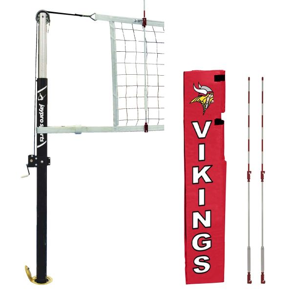 Jaypro PVB-1500/3000 Hybrid Steel Pin-Stop Volleyball Net System