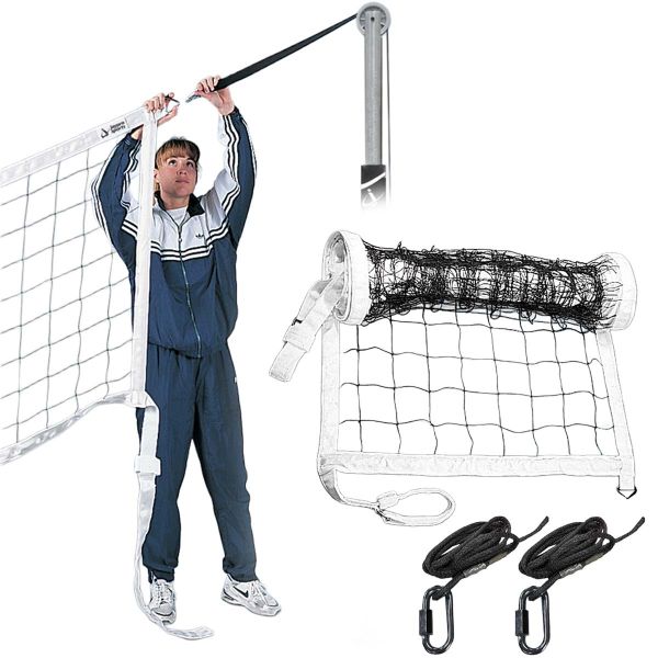 Jaypro Flex Net Official Volleyball Net w/ Adapter Cords, PVBN-6AK 