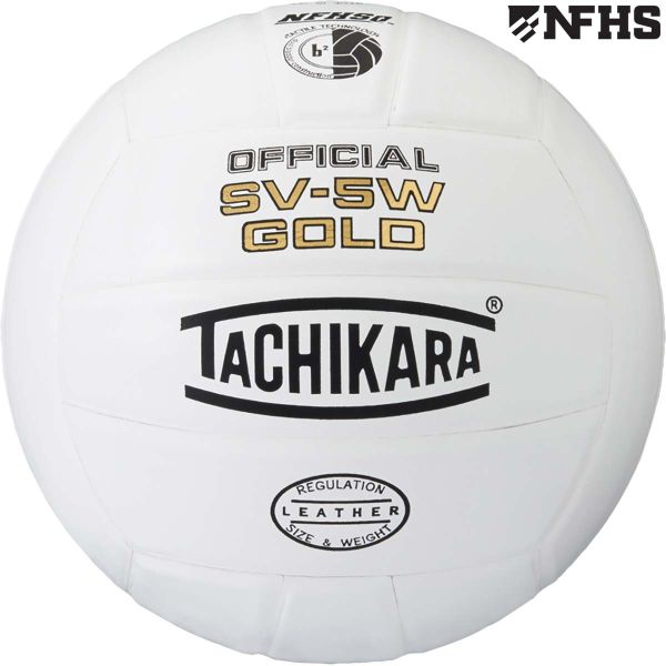 Tachikara SV5WGold NFHS Leather Game Volleyball