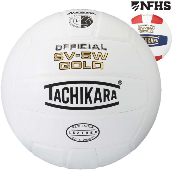 Tachikara SV5WGold NFHS Leather Game Volleyball