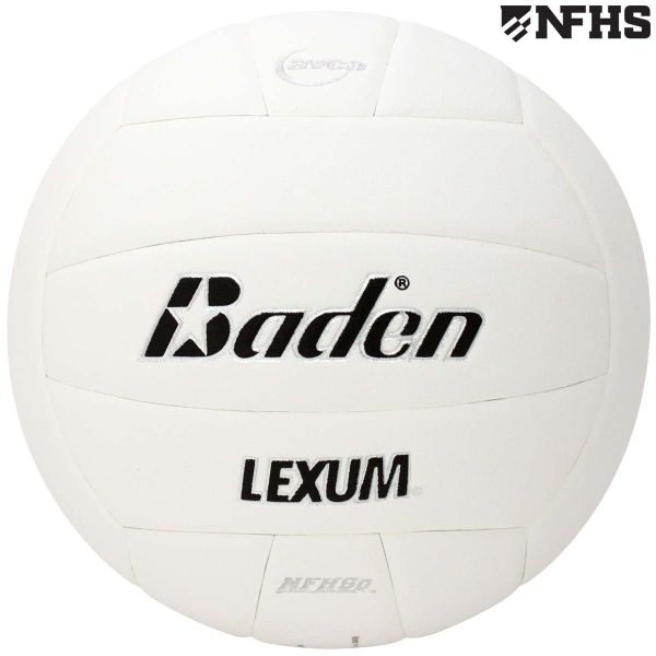 Baden VX450 NFHS Lexum Soft-Touch Composite Volleyball, WHITE