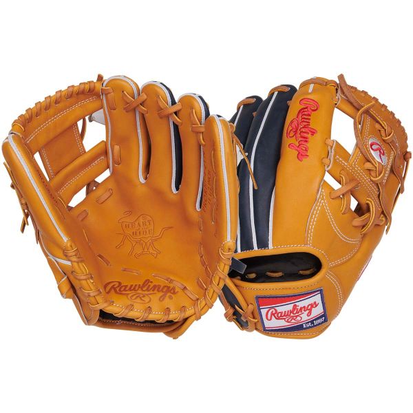 Rawlings 11.5" Heart of the Hide Pro I-Web Tan/Navy Baseball Glove