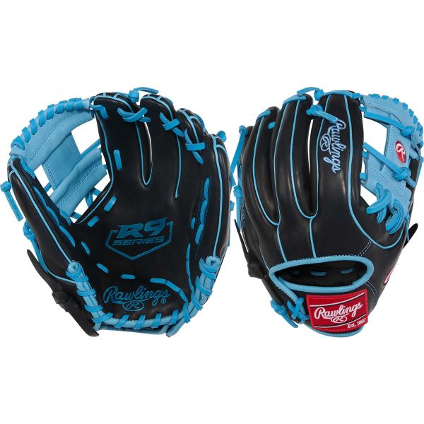 Rawlings 11.5" R9 Pro I-Web Black/Columbia Blue Baseball Glove