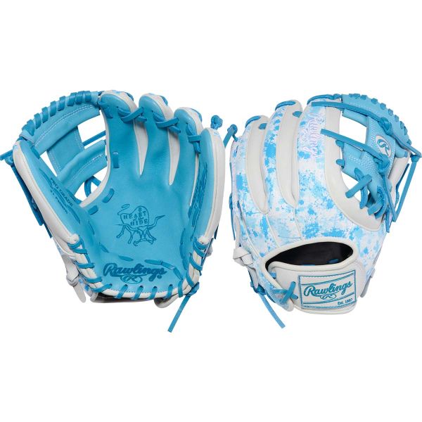 Rawlings 11.5" Heart of the Hide Contour Fit Columbia Blue/White Baseball Glove