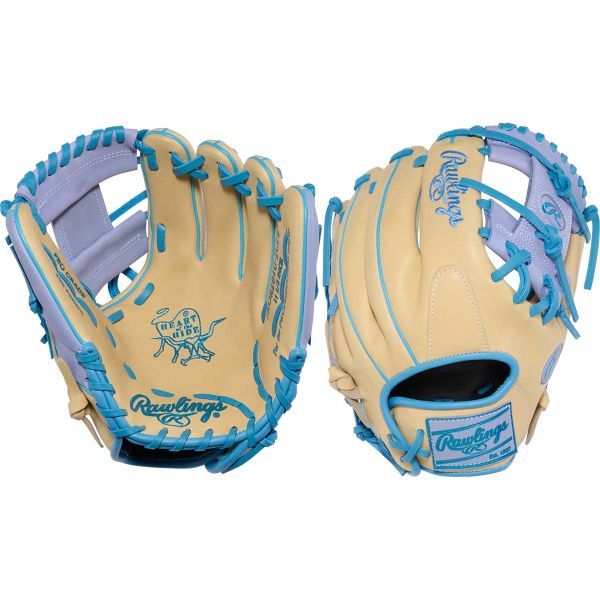 Rawlings 11.5" Heart of the Hide Contour Fit Camel/Periwinkle Baseball Glove