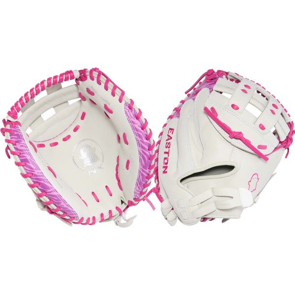 Easton 34" Ghost NX White/Pink Fastpitch Softball Catcher's Mitt