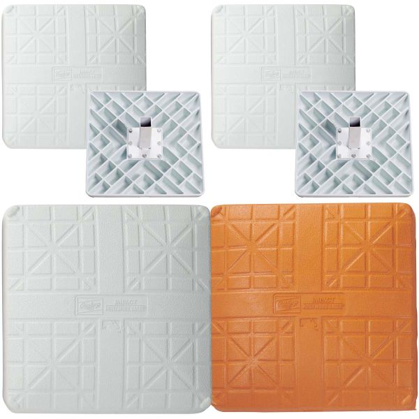 Rawlings (Schutt) 15" Hollywood Impact Double First Base & Bases, Set/3