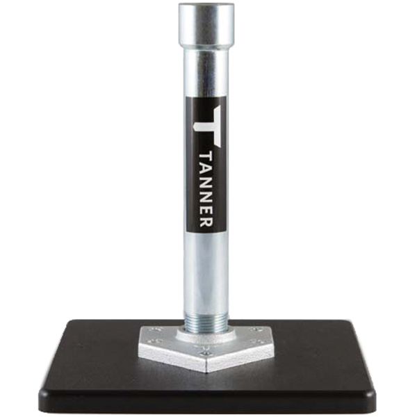 Tanner Heavy Pro Style Batting Tee | Premium Baseball/Softbal/Slow Pitch Hitting Tee w/Gewogen Claw Base & Flexibele Rubberen Balsteun, Verstelbare Hoogte 26 tot 43