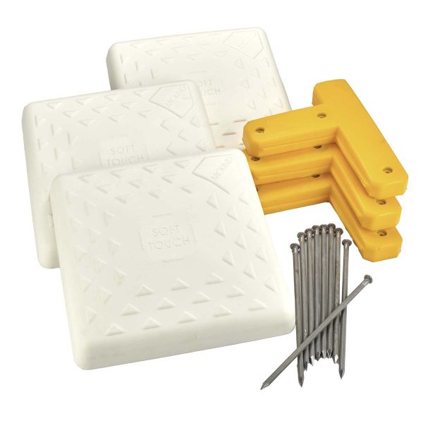 Soft Touch 14" Spike-Down Bases w/ Tees & Spikes, Set/3