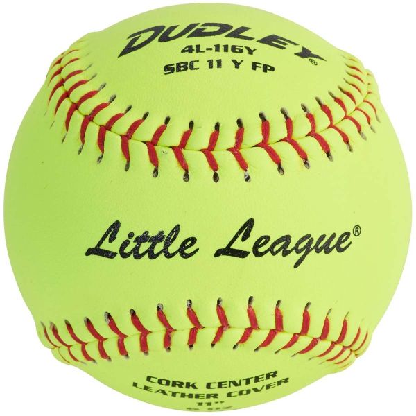 Dudley 11", 4L116Y 47/375 Little League Leather Fastpitch Softballs, dz