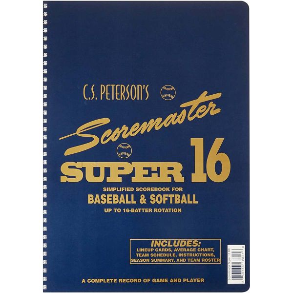 Scoremaster Super 16 Baseball/Softball Scorebook