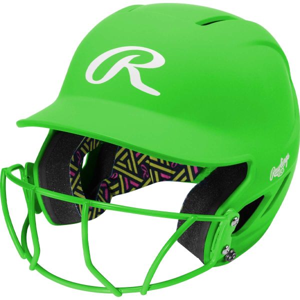 Rawlings Coolflo Max Highlighter Series Batting Helmet w/ Facemask (Youth)
