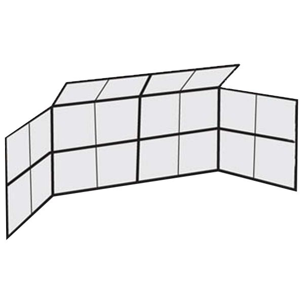 20'x10' w/ Partial Hood Permanent Baseball/Softball Backstop, BSCL20