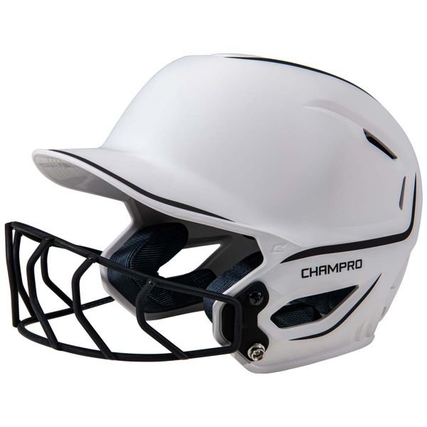 Champro HXE Fastpitch Two-Tone Batting Helmet w/ Facemask (Youth & Adult)