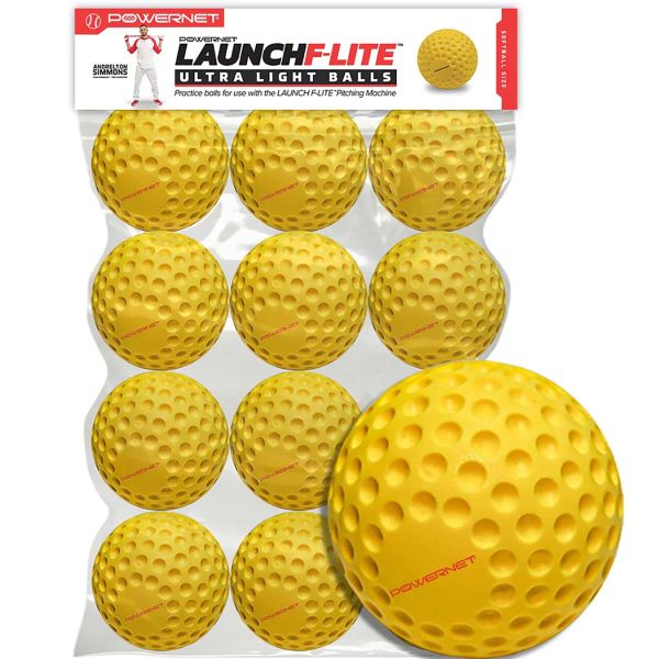 PowerNet Launch F-Lite Pitching Machine Softballs, dz