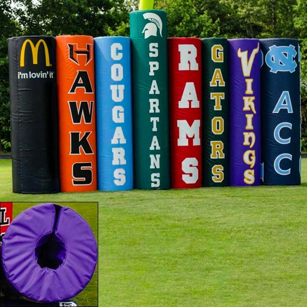 Fisher 18" dia. PRO ENCLOSED Football Goal Post Pads, GPP-301 (pair)