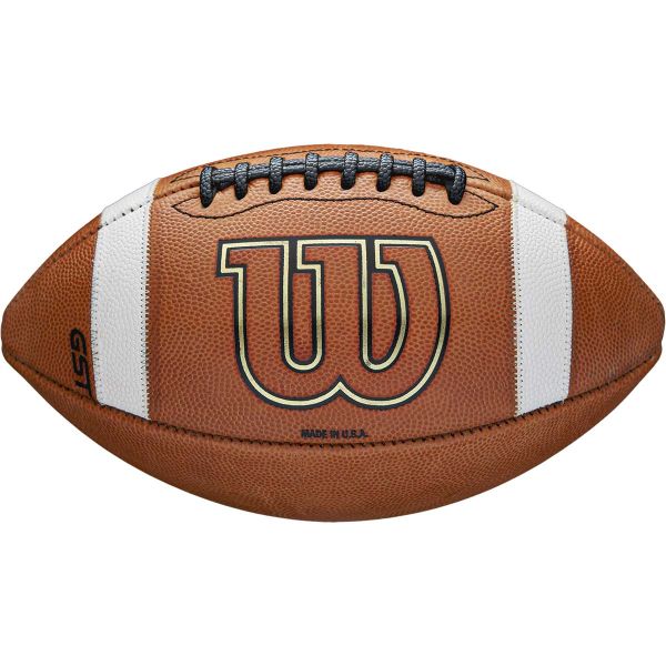 Wilson GST NFHS Official Size Tan Leather Football - Anthem Sports