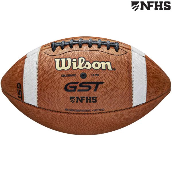 Wilson GST NFHS Official Size Tan Leather Football