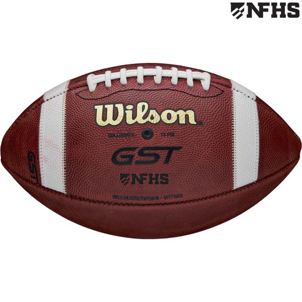 Wilson GST NFHS Official Size (Dark) Red Leather Football