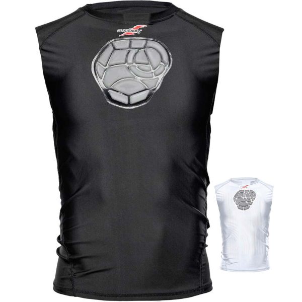 Zoombang Sleeveless High Impact Shock Absorbing Padded Chest Shirt