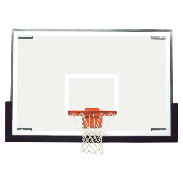 Bison 48"x72" Standard Glass Basketball Backboard, Rim & Padding Package