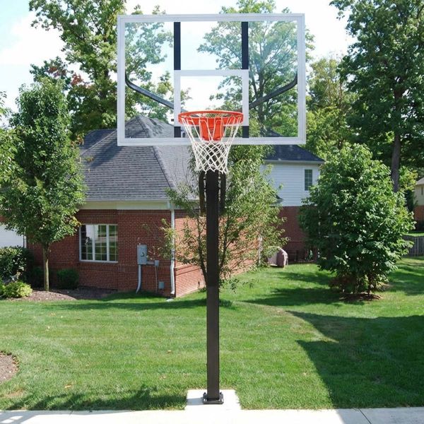 Gared Collegiate Jam 5" Square Adjustable Basketball Hoop w/ 42"x60" Rectangular Backboard