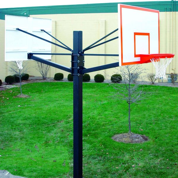 Gared Endurance Dual 6" Square Basketball Hoop w/ 42"x60" Rectangular Backboard
