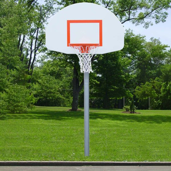 Gared Economy 3-1/2" Straight Post Basketball Hoop w/ Backboard
