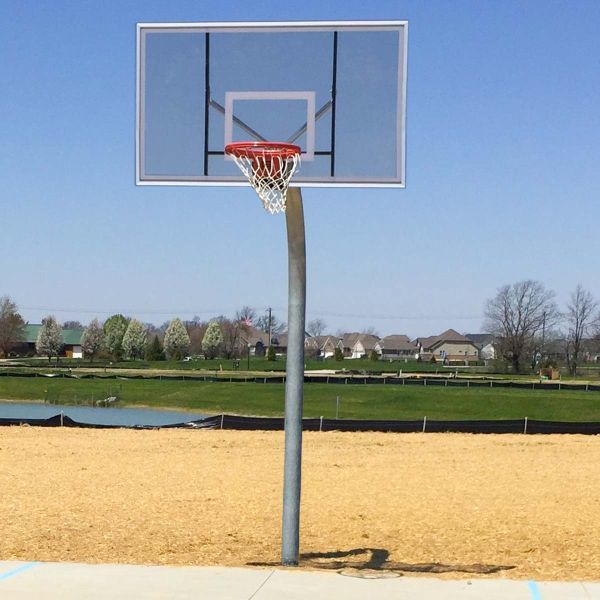 Gared Standard Duty 4-1/2" Gooseneck Basketball Hoop w/ 42"x60" Acrylic Backboard