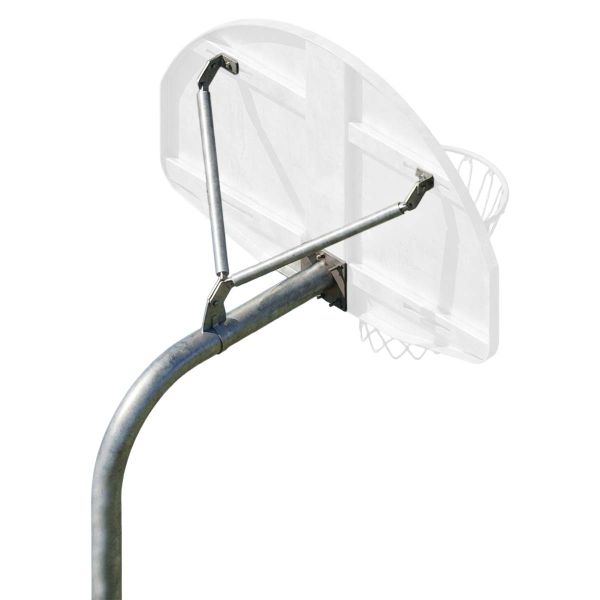 Gared Standard Duty 4-1/2" Gooseneck Upright w/ Front Mount Plate & Brace Kit (each)