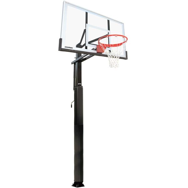 Porter Big Shot Elite 5" Square Adjustable Basketball Hoop w/ 36"x60" Glass Rectangular Backboard