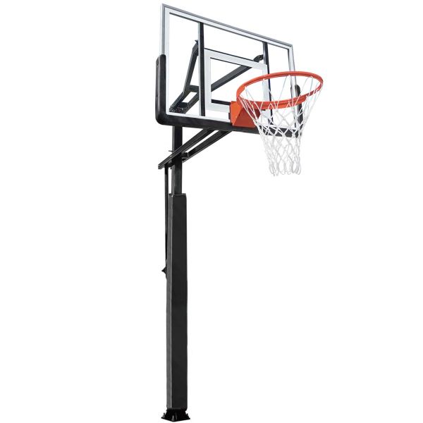 Porter Big Shot Competition 4" Square Adjustable Basketball Hoop w/ 32"x48" Glass Rectangular Backboard