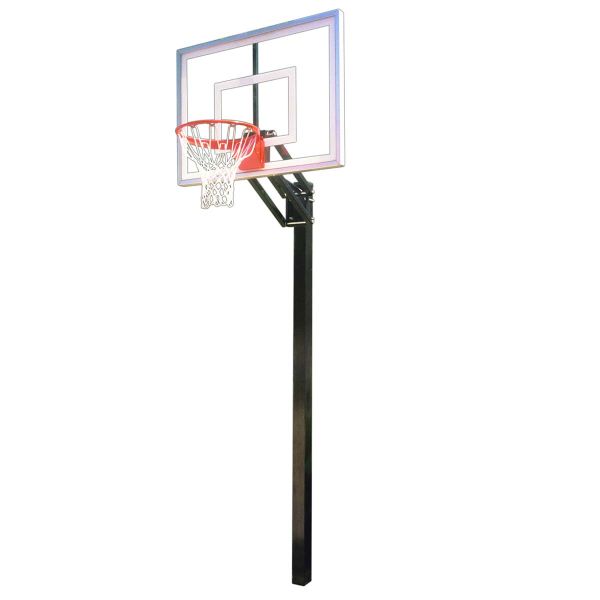 First Team Champ 4" Square Adjustable Basketball Hoop w/ Rectangular Backboard