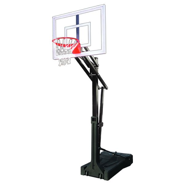 First Team Omni Slam 4" Square Portable Basketball Hoop w/ Rectangular Backboard