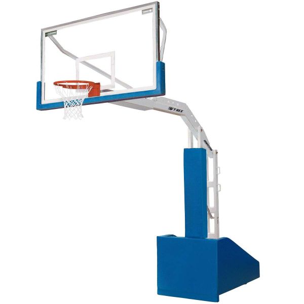 Bison T-Rex Competition Portable Basketball Hoop w/ 42"x72" Glass Rectangular Backboard